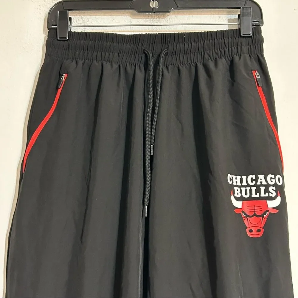 NBA Chicago Bulls Blue White Red Colorblock Joggers Size Small Casual Basketball